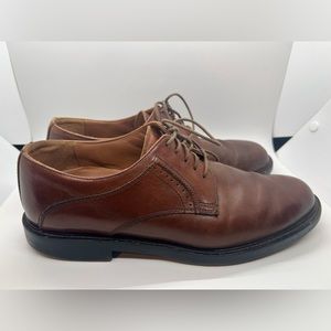 Johnston and Murphy Brown Leather Dress Shoes Oxfords Lace Up Sz 9.5 Wide